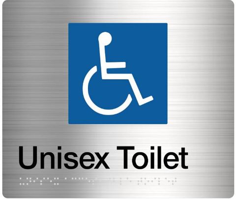 TSM BRAILLE DISABLED TOILET AMENITY SIGN SS