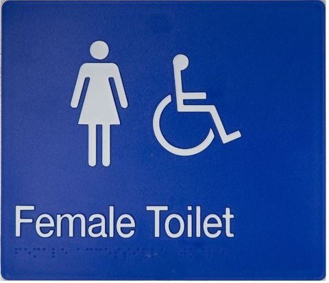 TIM THE SIGN MAN FDT FEMALE DISABLED TOILET SIGN