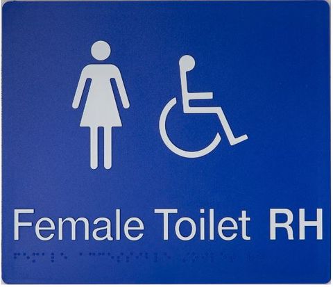 TIM THE SIGN MAN FDTRH FEMALE DISABLED TOILET RIGHT HAND SIGN