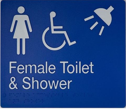 TIM THE SIGN MAN FDTS FEMALE DISABLED & SHOWER SIGN