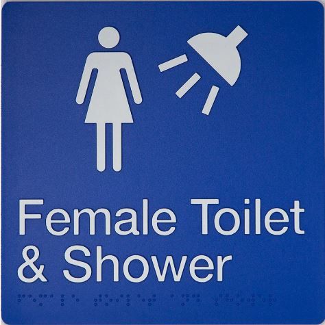 TIM THE SIGN MAN FTS FEMALE TOILET & SHOWER ROOM SIGN