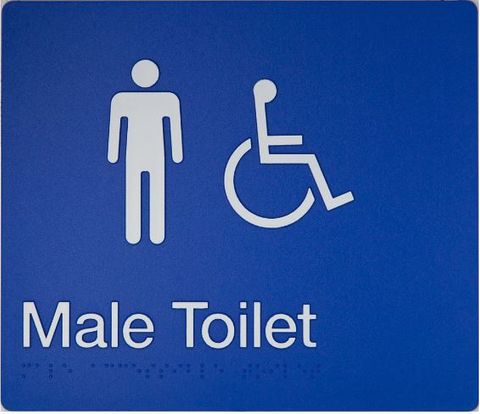 TIM THE SIGN MAN MDT MALE DISABLED TOILET SIGN