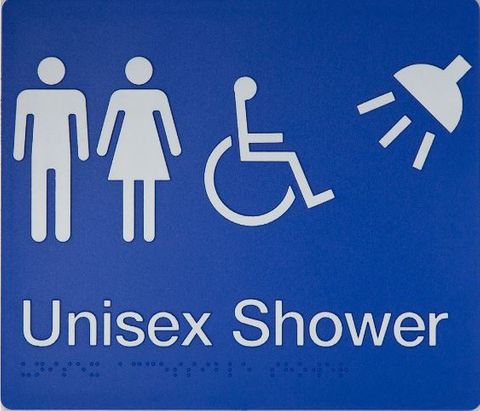 TIM THE SIGN MAN MFDS UNISEX DISABLED SHOWER SIGN