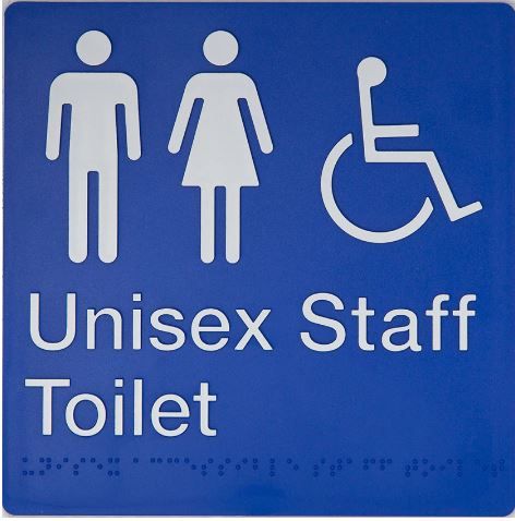 TIM THE SIGN MAN MFDSFFT UNISEX DISABLED STAFF TOILET SIGN