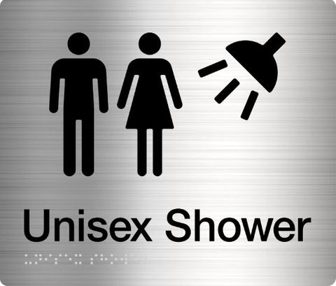 TSM BRAILLE MALE/FEMALE SHOWER SIGN SS