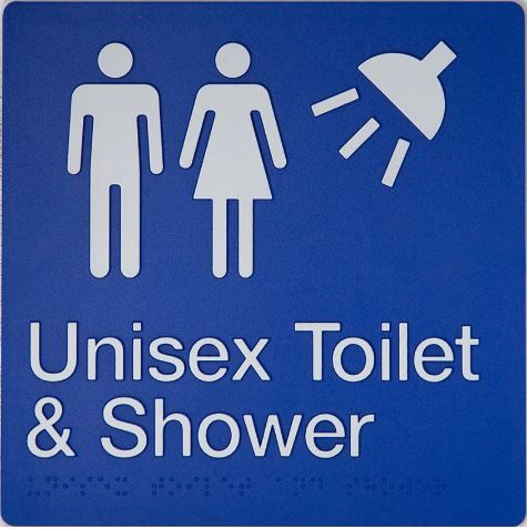 TIM THE SIGN MAN MFTS UNISEX TOILET & SHOWER ROOM SIGN