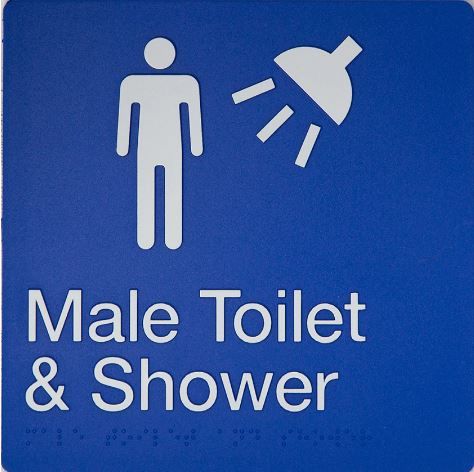TIM THE SIGN MAN MTS MALE TOILET & SHOWER ROOM SIGN