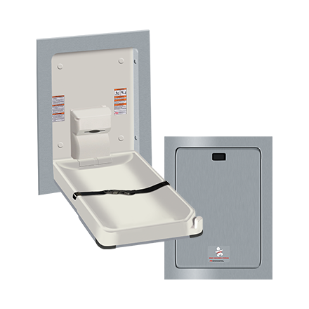 ASI JDM BABY CHANGE STATION VERTICAL SS CLAD RECESSED