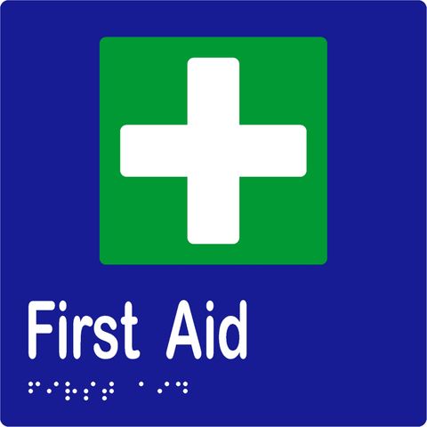 METLAM FIRST AID BRAILLE SIGN