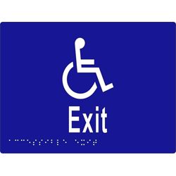 METLAM ACCESSIBLE EXIT BRAILLE SIGN