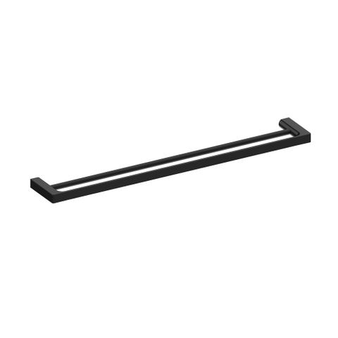 Barben RU-5018-MB Rubie Double Towel Rail - 800mm Matt Black Pvd