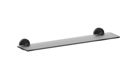 BARBEN STREAM SHOWER SHELF GLASS MATT BLACK PVD