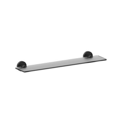 Barben ST-999G-MB Stream Shower Shelf Glass Matt Black Pvd