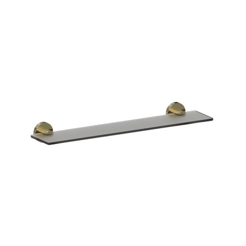 Barben ST-999G-SB Stream Shower Shelf Glass Satin Brass Pvd