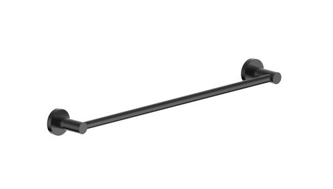 BARBEN STREAM SINGLE TOWEL RAIL -600MM MATT BLACK PVD