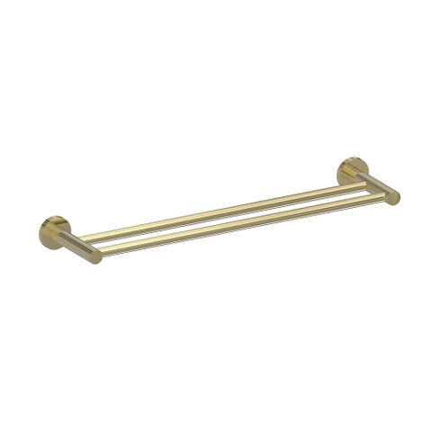 Barben ST-5016-SB Stream Double Towel Rail -600mm Satin Brass Pvd