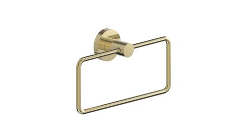 BARBEN STREAM HAND TOWEL RING SATIN BRASS PVD