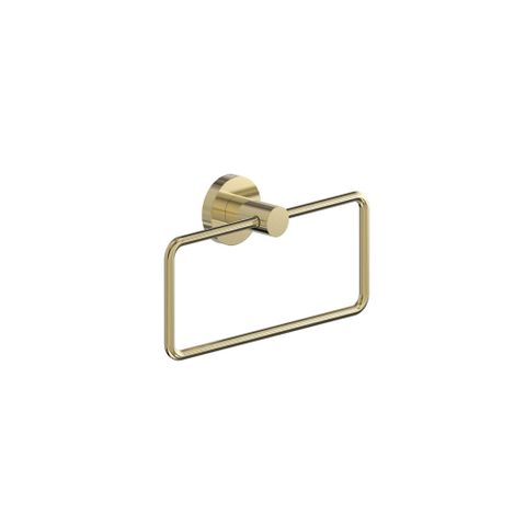 Barben ST-103-SB Stream Hand Towel Ring Satin Brass Pvd