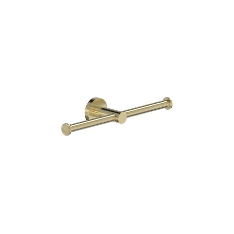 Barben ST-13099-SB Stream Double Toilet Roll Holder Satin Brass Pvd
