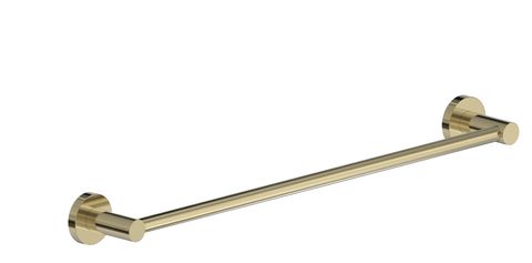 BARBEN STREAM SINGLE TOWEL RAIL 800MM SATIN BRASS PVD