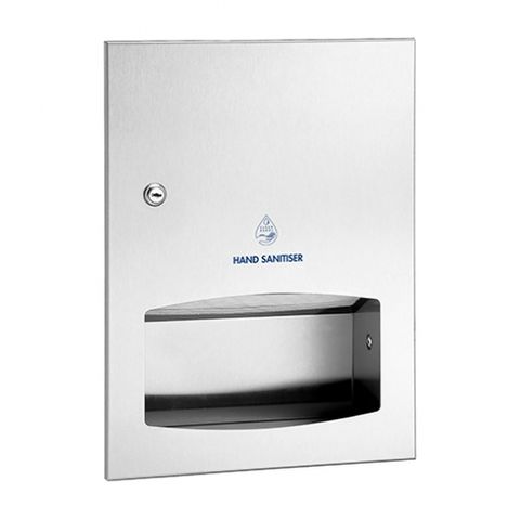 BRADLEY RECESSED SANITISER DISPENSER SATIN 330 X 441 X 105MM