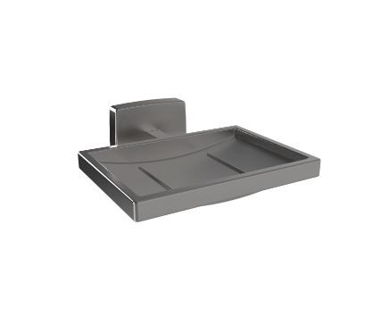 BRADLEY SOAP DISH LESS HOLES SURF MNT 108MM X 102MM SATIN