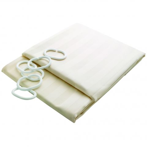 BRADLEY SHOWER CURTAIN 1800WX1800H CREAM