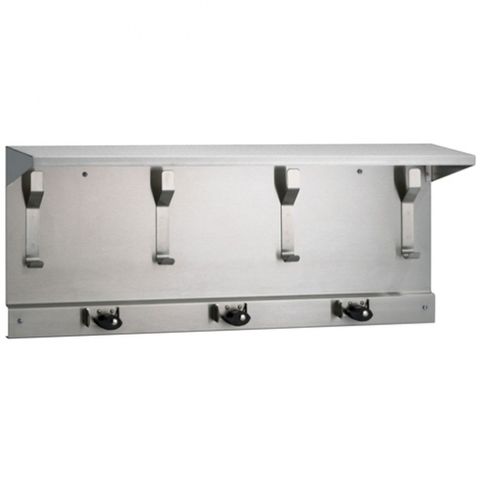 BRADLEY UTILITY SHELF 4 HOOKS + 3 HOLDERS