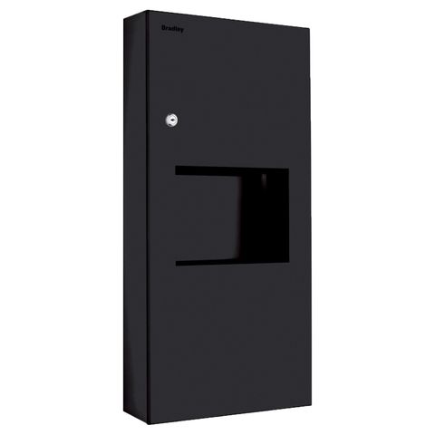 BRADLEY SURFACE MOUNT TOWEL AND WASTE RECEPTACLE MATTE BLACK