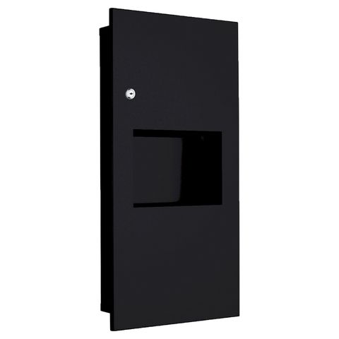 BRADLEY RECESSED TOWEL AND WASTE RECEPTACLE MATTE BLACK