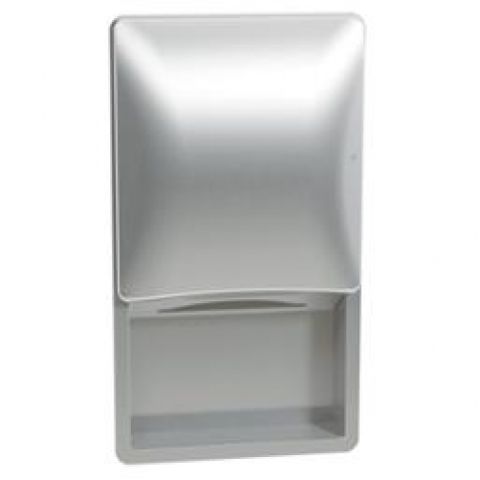 BRADLEY 2A01-10 MANUAL PAPER TOWEL DISPENSER SEMI-RECESSED