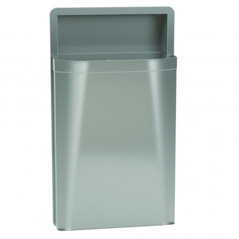 BRADLEY WASTE RECEPTACLE 46L SEMI-RECESSED