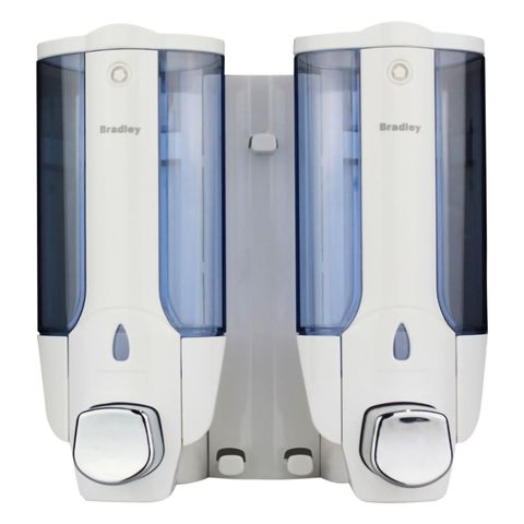 BRADLEY 6253-W DUAL SOAP DISPENSER 380ML X2 WHITE