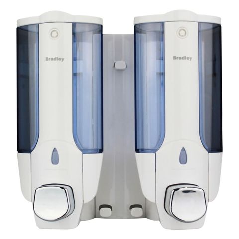 BRADLEY 6253-W DUAL SOAP DISPENSER 380ML X2 WHITE