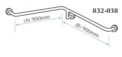 BRADLEY 32MM WRAP AROUND GRAB BAR 900X900 RH