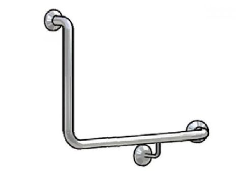 BRADLEY PEENED TOILET GRAB RAIL RH 950X600MM SURF MNT SATIN