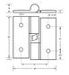 METLAM 106B GRAVITY HINGE LH HC BT SCP W/BT FIX