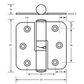 METLAM 207C GRAVITY HINGE LH HC CONC BT SSS W/BT FIX