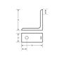 METLAM ALUM ANGLE BRKT 6MM BRACKET W/ 6MMØ COUNTERSUNK HOLE