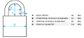 STANDARD C4 PROFILE ABUS 83-40 PADLOCK 25mm SHACKLE