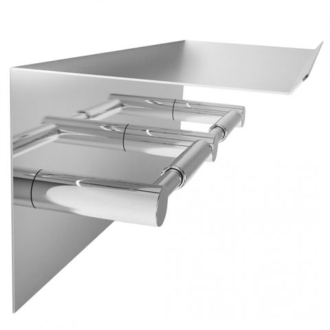 BRADLEY REGENT SHELF WITH DOUBLE TOILET ROLL HOLDER