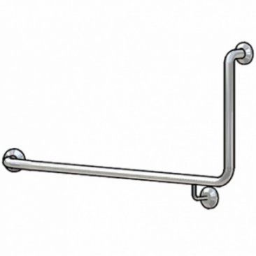 BRADLEY TOILET GRAB RAIL LH 950X600MM SURF MNT PC WHT