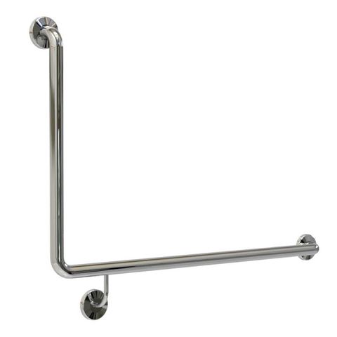 GRAB RAIL WITH SMOOTH COVER PLATE 800MM BRIGHT POLISHED RH