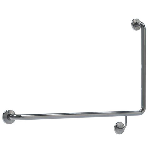 GRAB RAIL WITH SMOOTH COVER PLATE 800MM BRIGHT POLISHED LH