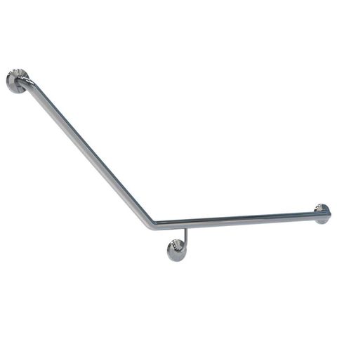 GRAB RAIL WITH SMOOTH COVER PLATE 870X700 BRIGHT POLISHED RH