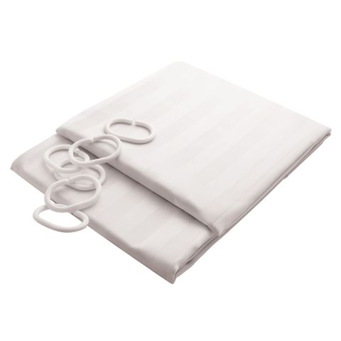 BRADLEY SHOWER CURTAIN 1800WX1800H WHITE