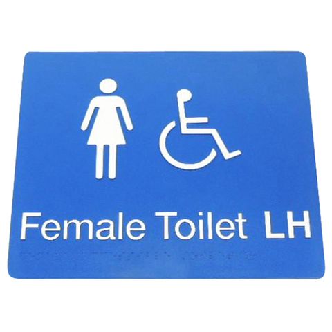 BRADLEY FEMALE DISABLED TOILET LH SIGN