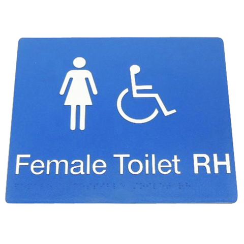 BRADLEY FEMALE DISABLED TOILET RH SIGN