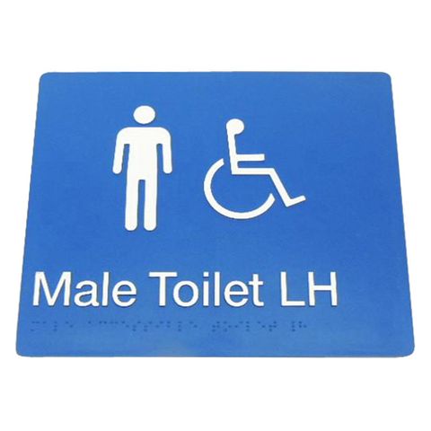 BRADLEY MALE DISABLED TOILET LH SIGN