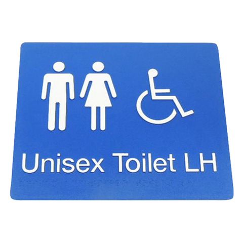 BRADLEY UNISEX DISABLED LH TOILET SIGN